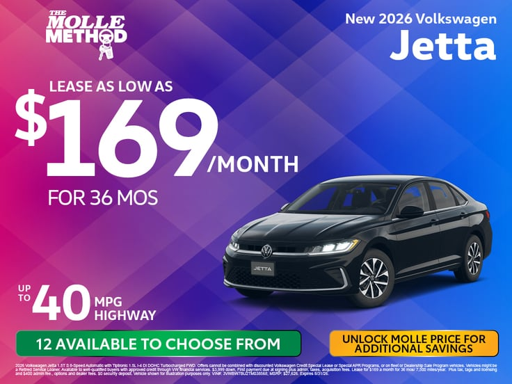 New 2026 jetta at Molle Volkswagen in Kansas City MO