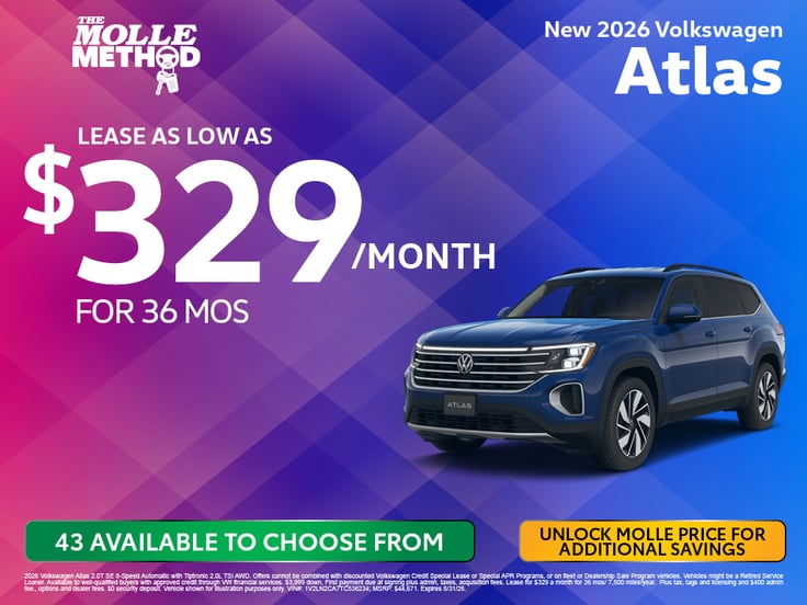 New 2026 Atlas at Molle Volkswagen in Kansas City MO